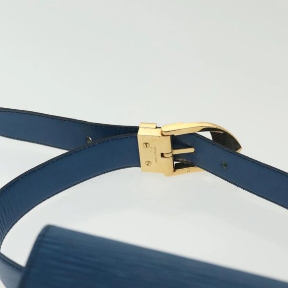 LOUIS VUITTON Epi Ceinture Tilsitt Pochette Pouch Blue M52605 LV Auth 139516 - Picture 9 of 16